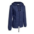 thumbnail image 2 of Seyurigaoka Women Juniors Packable Rain Jacket, Hooded Windbreaker with Adjustable Drawstring, 2 of 9