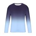 thumbnail image 5 of Cmfcve Plus Size Gradient Shirt for Men Casual Long Sleeve Athletic T-Shirt Crew Neck Lightweight Fall Pullover Tops, 5 of 5