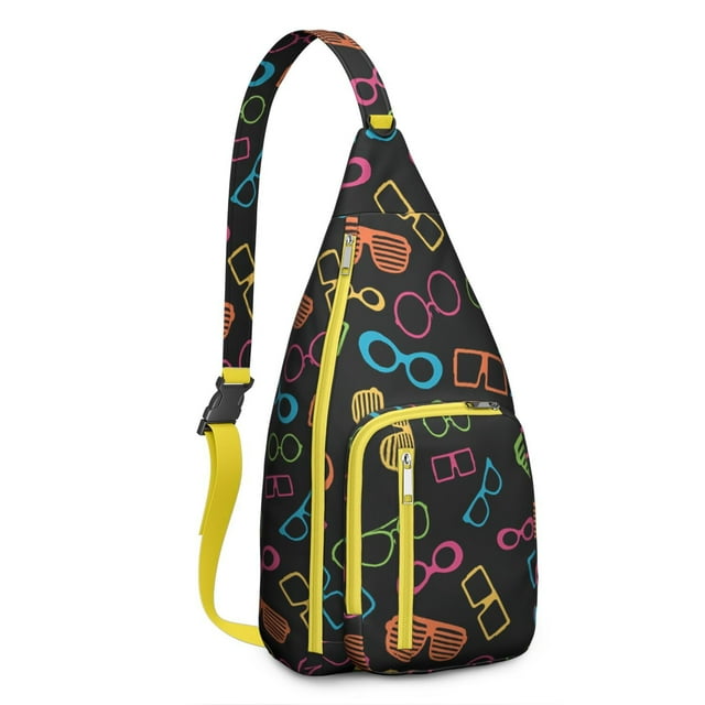 Fashion Colorful Abstract Sling Backpack - Artistic Brushstroke Print Crossbody Bag (Gallery-Worthy Design, Breathable & Tear-Resistant)
