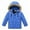 Blue, variant on Stamzod Down Coats for Baby Boys Girls Winter Warm Jacket Detachable Hat Hood Jackets Pocket Long Sleeve Fleece Children's Outerwear with Zipper 3Y-12Y