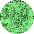 thumbnail image 1 of Ahgly Company Indoor Round Abstract Emerald Green Modern Area Rugs, 8' Round, 1 of 4
