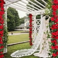 thumbnail image 3 of Red Rose Garland,7.6Ft Artificial Silk Rose Vines Plants,Hanging Ivy Garland,Fake Flowers Vine,for Valentine's Day Mother's Day Party Decoration,Wedding Garden Arch Arrangement By Scheam, 3 of 7
