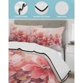 thumbnail image 4 of Quilts Twin Size, Flower Painted, Abstract Blush Pink Watercolor Soft Comforter Bedding Set for Bed, Lightweight Quilted Bedspread with Pillow Cover(2 Pieces) for All Season, 68x86 Inch, 4 of 6