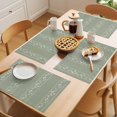 thumbnail image 5 of Green Flower Branch Placemats Set of 6 Spring Summer Farmhouse Botanical Place Mats Indoor Wipeable Table Mats Washable Cloth Dining Table Placemats for Kitchen Holiday Party Home Decor 13x19 Inch, 5 of 9