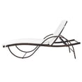 thumbnail image 5 of vidaXL Chaise Longue avec Coussin et Table en Rotin Synthétique Brun, 5 of 5