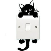 HONBAY Cat Removable Wall Stickers Light Switch Decor Decals Art Mural Baby Nursery Room 12 Sets