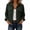 Dark Gray, variant on Womens Vertical Ribbed Lapel Cropped Shirt Jacket Single Breasted Shacket with Dual Chest Pockets Long Sleeve Corduroy Texture Casual Outerwear for Spring Fall Beige M