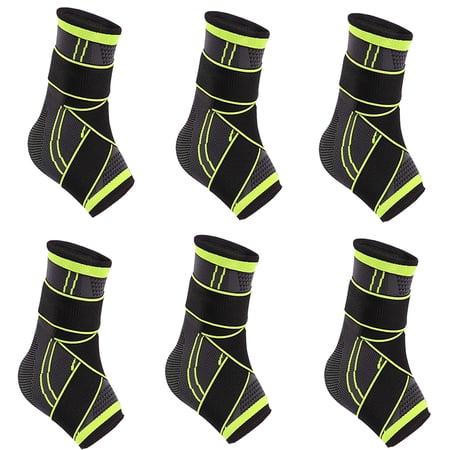 

Ankle Braces - Adjustable Compression Ankle Support Men & Women - Strong Ankle Brace Sports Protection Stabilize Ligaments-Eases Swelling and Sprained Ankle(6-Packs)