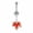 Style 1, variant on 1 Pc Stainless Steel Christmas Belly Ring CZ Dangle Navel Piercing for Xmas Gift-Style 1