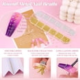 thumbnail image 2 of Uñas postizas cuadradas de prensa corta, uñas postizas de color rosa ombre con diseño brillante, pegamento en las uñas, linda cubierta completa, uñas acrílicas de color sólido para mujeres, decoración, 2 of 5