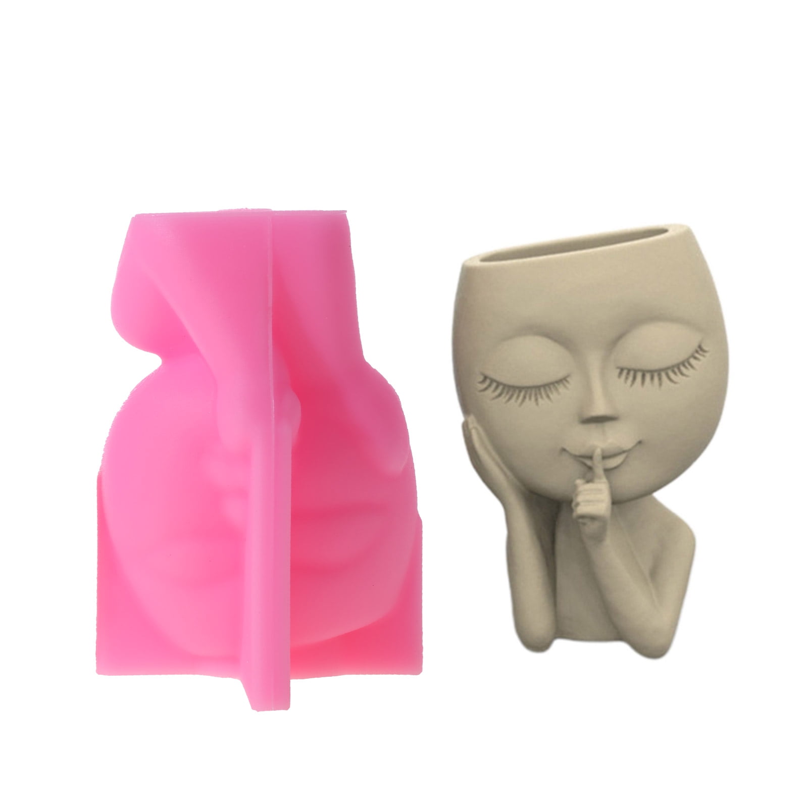 Holder Resin Mold,Gypsum Flower pots Silicone Molds Doll Epoxy Resin Casting Molds for diys-Jewelry Storage Box