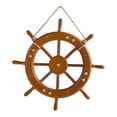 thumbnail image 3 of jifeng Boat Steering Wheel Wood Ship Wheel Mediterranean Wall Hanging Craft Boat Rudder, 3 of 9