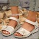 thumbnail image 1 of WILLBEST Sandalias Elegantes Para Mujer Para Uso Diario Informal, Diseño De Punta Abierta Con Detalles Recortados, Tacón De Cuña Y Cierre De Velcro Para Atuendos De Verano., 1 of 6
