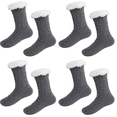 thumbnail image 1 of Calcetines Cálidos Con Forro Polar Mullidos Y Esponjosos Cama para Mujer (gris), 1 of 2