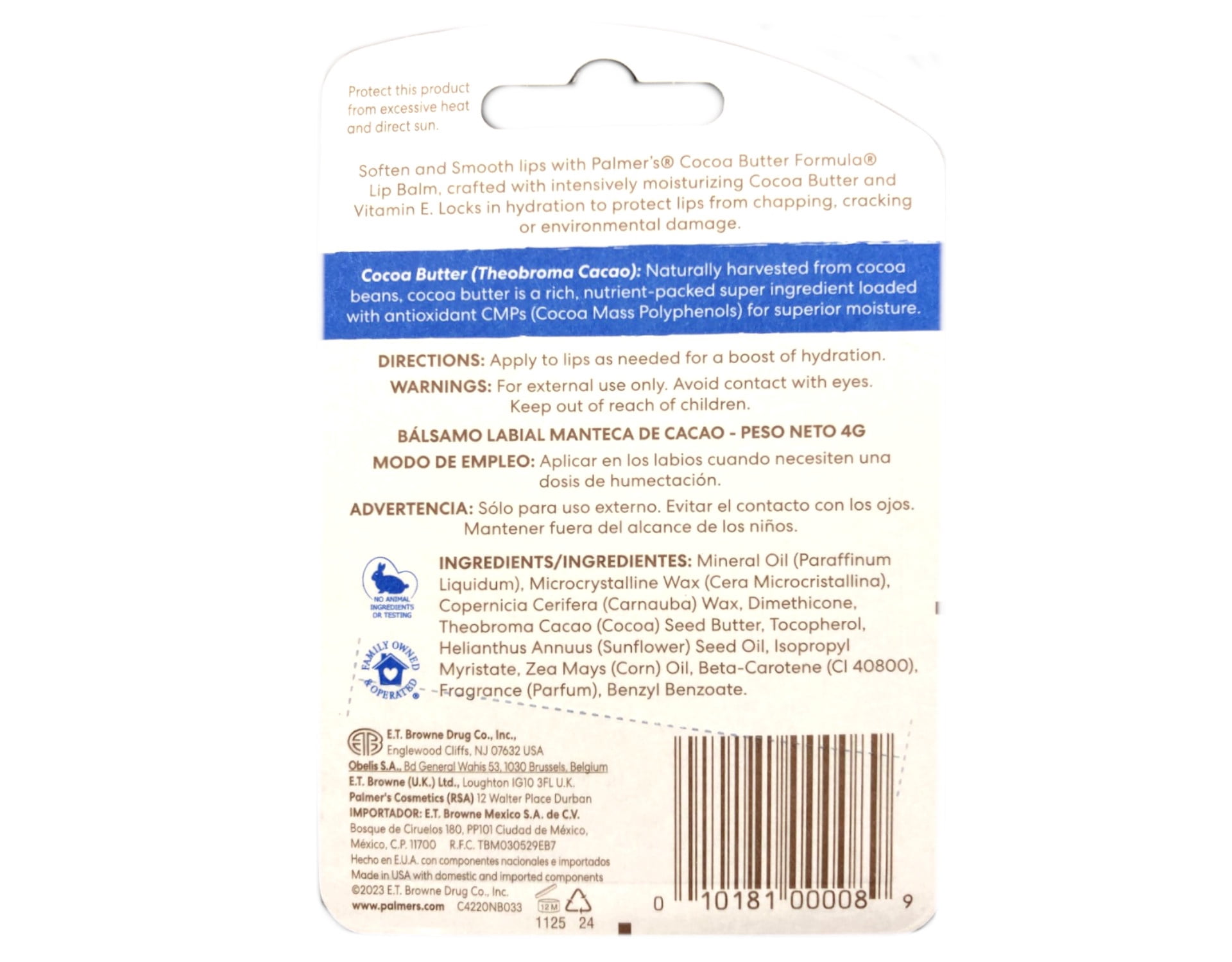 Palmer's Cocoa Butter Formula Lip Balm .15 oz (Pack of 24)