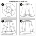 thumbnail image 5 of TOOTOO STAR Bell Lamp Shades Set of 2, Medium Medium 6" Top x 14" Bottom x 10" High Brown Linen LampShade, 5 of 6