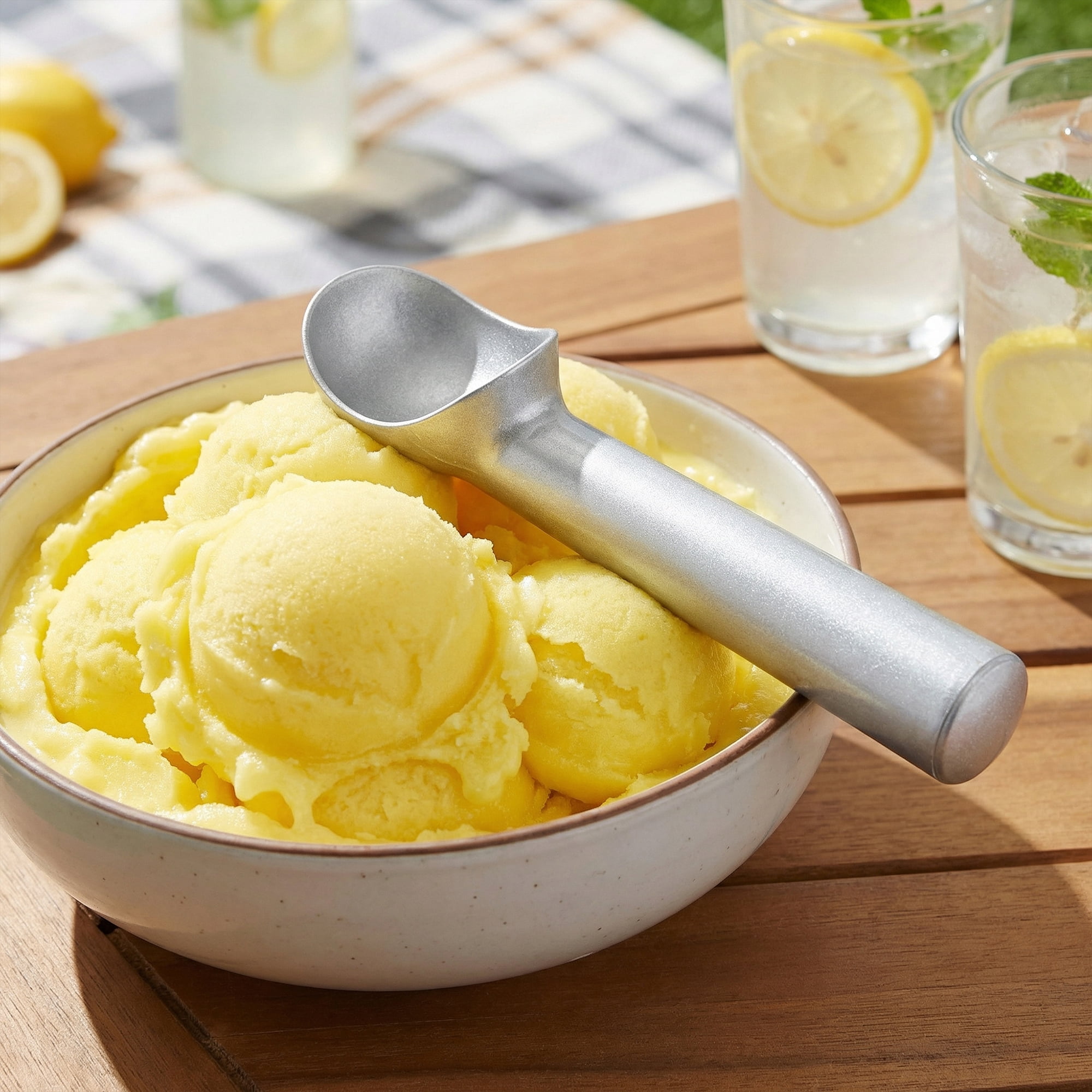 Unique Bargains Stainless Steel Ice Cream Scoop with Handle Silver 1