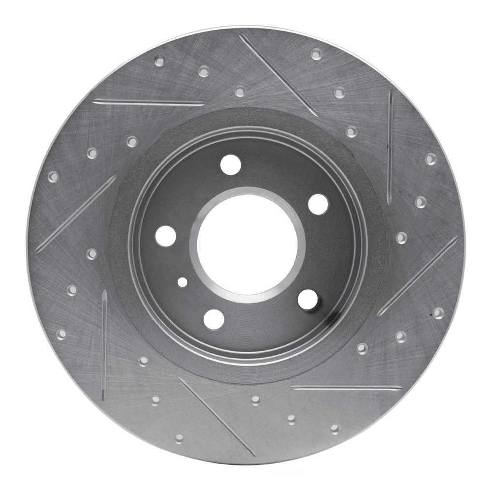 Dynamic Friction Company 631-52025L DFC Brake Rotor - Drilled And Slotted - Silver