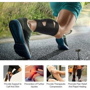 Calf Brace, Calf Compression Sleeve Increases Circulation, Reduces Muscle Swelling, Calf Compression Brace Shin Splint Sleeve Support Lower Leg Wrap Muscle Fits Leg Injury Strain Tear for Men Women