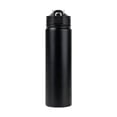 thumbnail image 1 of Botella de agua de acero inoxidable a prueba de fugas con tapa de bloqueo de 750 ml, fácil de usar, de doble pared, para exteriores, automóviles, Negro, 1 of 8