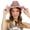 Pink, variant on Light Up Cowboy Hat, Disco Cowgirl Hat with Light for Club, Sparkly Glitter Space Cowboy Hat for Men and Women, Fun Metallic Holographic Party, Pink