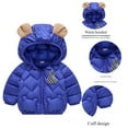 thumbnail image 5 of Toddler Boys Winter Coat Boys Puffer Jacket Zip up Long Sleeve Thicken Windproof Down Jacket Hooded Jackets Clothes for 12-24 Months Old Girl, 5 of 5