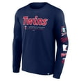 thumbnail image 2 of Men's Fanatics Navy Minnesota Twins Strike the Goal Long Sleeve T-Shirt, 2 of 3
