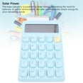 thumbnail image 4 of Solar Powered Calculator with 12 Digit Display, Easy Press Tactile Keys & Dual Power Mode for Classroom Accounting Tasks, 4 of 7