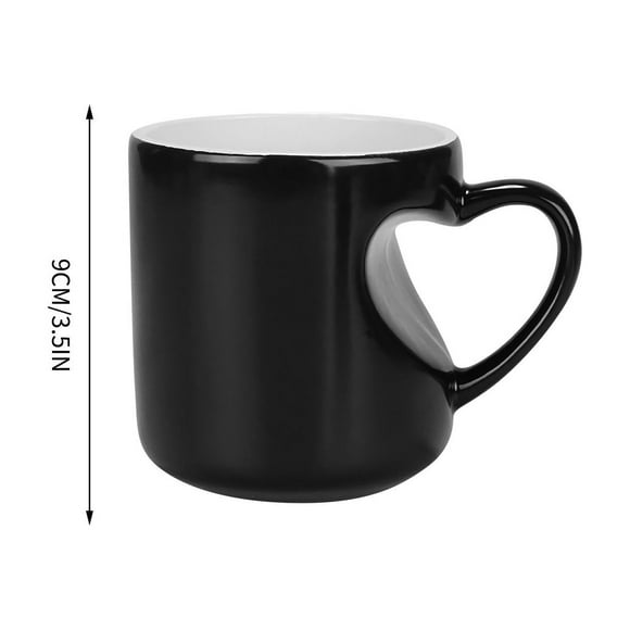 Valentine's Day Mug With Heart-To-Heart Alien Couple Design, Ceramic Heat Sublimation Coffee Cup, Microwave And Dishwasher Safe