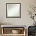 thumbnail image 5 of Amanti Art Beveled Bathroom Wall Mirror - Rustic Plank Grey Narrow Frame Outer Size: 23 x 23 in, 5 of 5