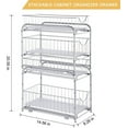 thumbnail image 6 of 2 Pcs Kitchen Storage Rack Under Sink Cabinet Organizer w/Sliding Storage Drawer, 6 of 8