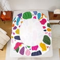 thumbnail image 5 of Manfei Colorful Graffiti Full Size Sheets,Modern Geometric Pattern Bed Sheets,Watercolor Print Sheet Sets For Girls Kids,Microfiber Bedroom Decor,4-Piece, 5 of 7