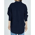 thumbnail image 4 of SSLR Womens Corduroy Shacket Jacket Shirt Oversized Button Down Shirts Long Sleeve Casual Tops, 4 of 8