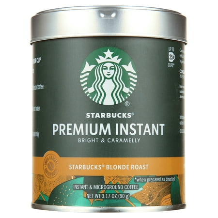 Starbucks Premium Instant Coffee  Blonde Roast  100% Arabica Beans  3.17 oz