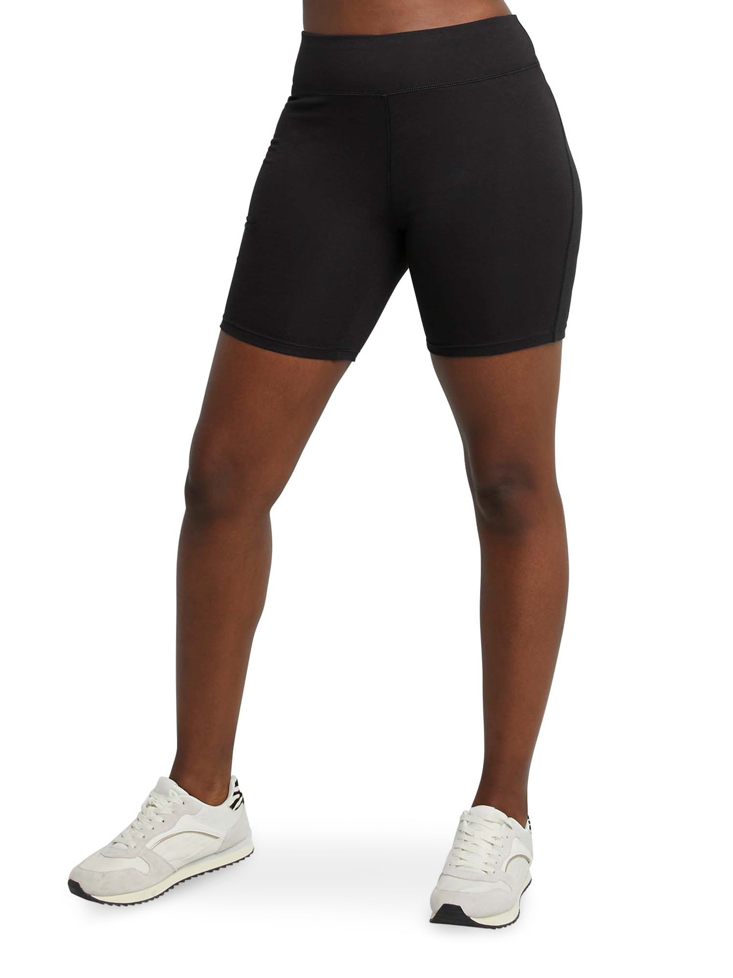 Hanes Originals Women's Stretch Jersey High-Rise Bike Shorts - Walmart.com