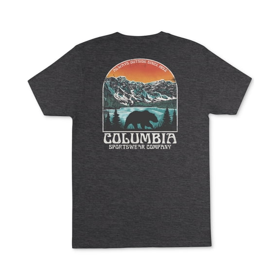 Columbia Men Regular fit Short Sleeve T-Shirt Shirt Medium Grey Solid