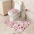 thumbnail image 5 of Valentine's Day Bathroom Set 4 Piece, Shower Curtain Toilet Lid Cover and 2 Bath Mats, Romantic Rose Themed Waterproof Bathroom Decor and Gift, 5 of 9