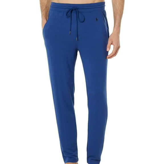 Polo Ralph Lauren Mens Mini Terry Pajama Pants (Large, Annapolis Blue)