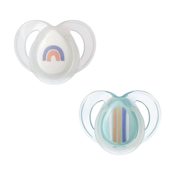 Tommee Tippee Nighttime pacifier, 6-18months, 2 pack of glow in the dark pacifiers with reusable sterilizer pod
