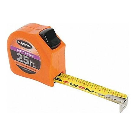 UPC: 0052837028054 | Keson Tape Measure 1 In x 25 ft Orange In./Ft. PGTFD25V