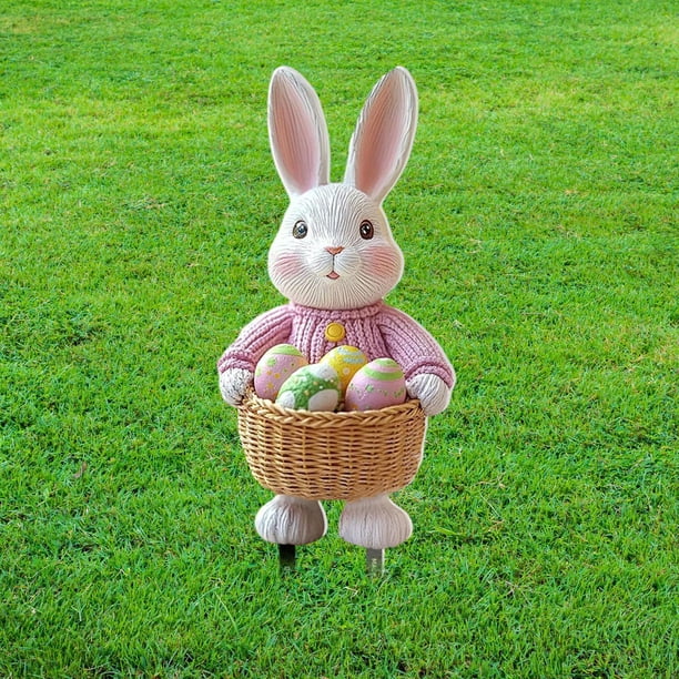 2d de Pascua Estaca decorativa Decoración de Pascua Decoración de Pascua Linda Planta Decoración del césped para del patio trasero