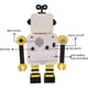 thumbnail image 3 of Robot Alarm Clock, Stainless Metal Silent Alarm Clock With Flashing Glowing Eyes, 3 of 5