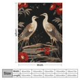 thumbnail image 4 of SHERONV  Japanese Crane Flannel   Throw Blanket   Red Crowned Crane, Wild Animal Fuzzy Blanket Boys Teens, Lucky Clouds Plush Blanket 60x80in, 4 of 6