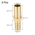 thumbnail image 2 of Conector recto de latón de reducción de barbilla de 6mm a 4mm, adaptador de manguera, 3 piezas, 12mm x 10mm, 2 of 3