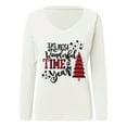 thumbnail image 4 of Lroveb Christmas Shirts for Women Plus Size Tops Fall Casual Blouse Winter Tunic Top V Neck Tee Long Sleeve Tshirts Graphic T Shirts, 4 of 5
