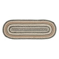 thumbnail image 2 of VHC Brands Sawyer Mill, Braided Jute Table Runner, Oval, Charcoal Creme, 13x72, 2 of 10