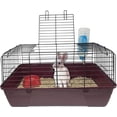 thumbnail image 2 of Penn-Plax S.A.M. Small Animal Cage with Wire Body Burgundy, 2 of 5