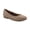 Light Taupe MC, variant on Womens Lydiaa Faux Leather Snake Print Ballet Flats
