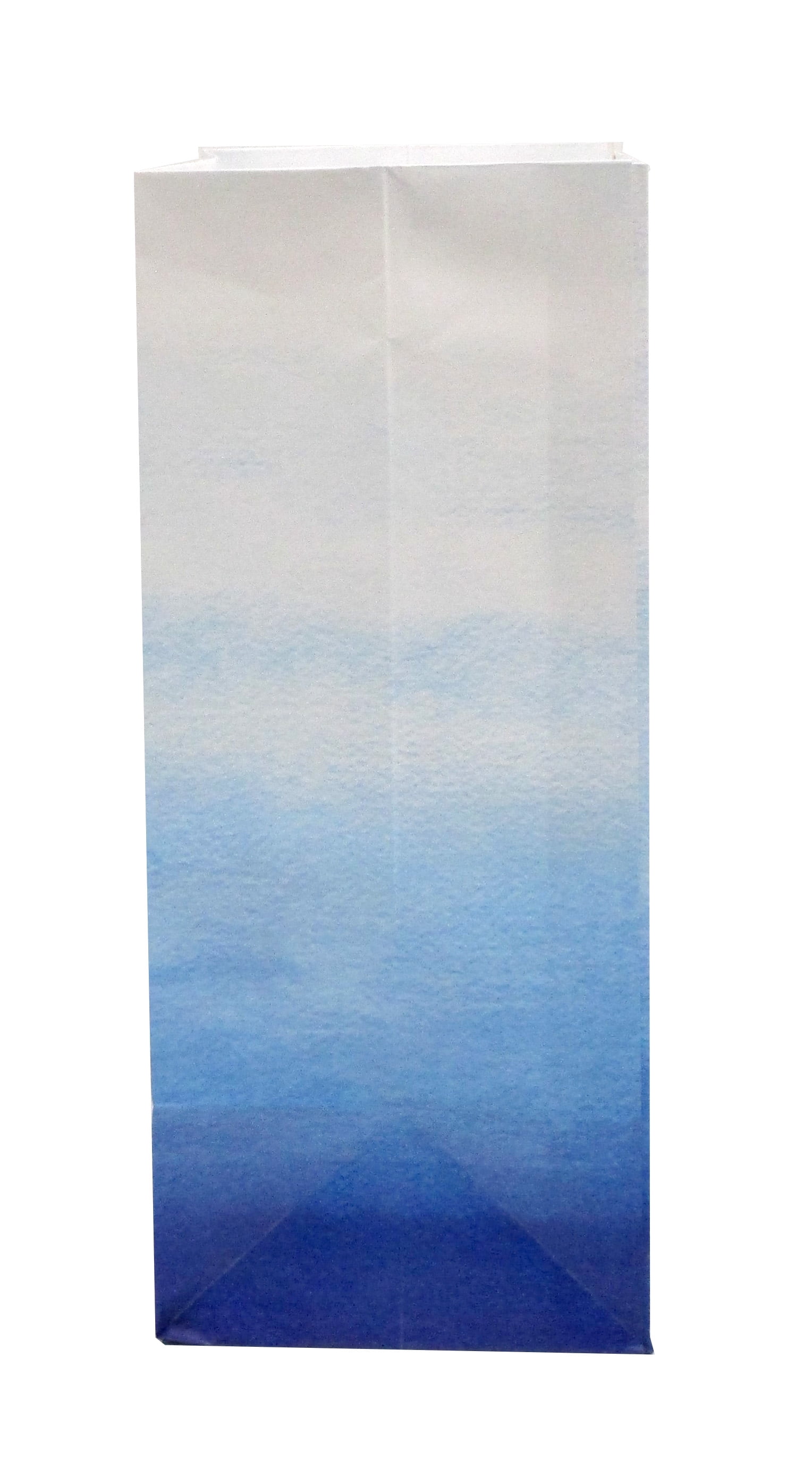 (6 pack) Large Blue Watercolor Paper Gift Bag, 10" x 12", by Way To Celebrate