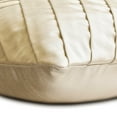 thumbnail image 3 of The HomeCentric King / Queen / Twin Ivory Designer Full 68"x18" Bed Runner WITH Pillow Cover, Pintucks, Textured & Satin Bed Scarf on Satin fabric - Glazed Satin, 3 of 5